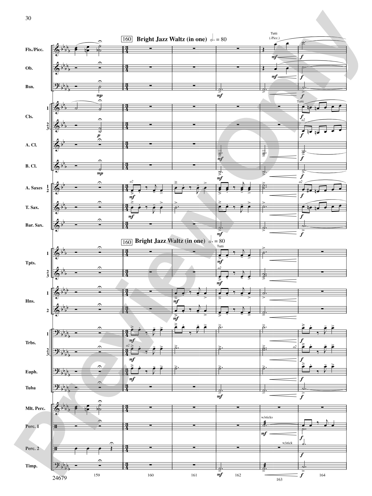 A Most Wonderful Christmas: Concert Band Conductor Score & Parts
