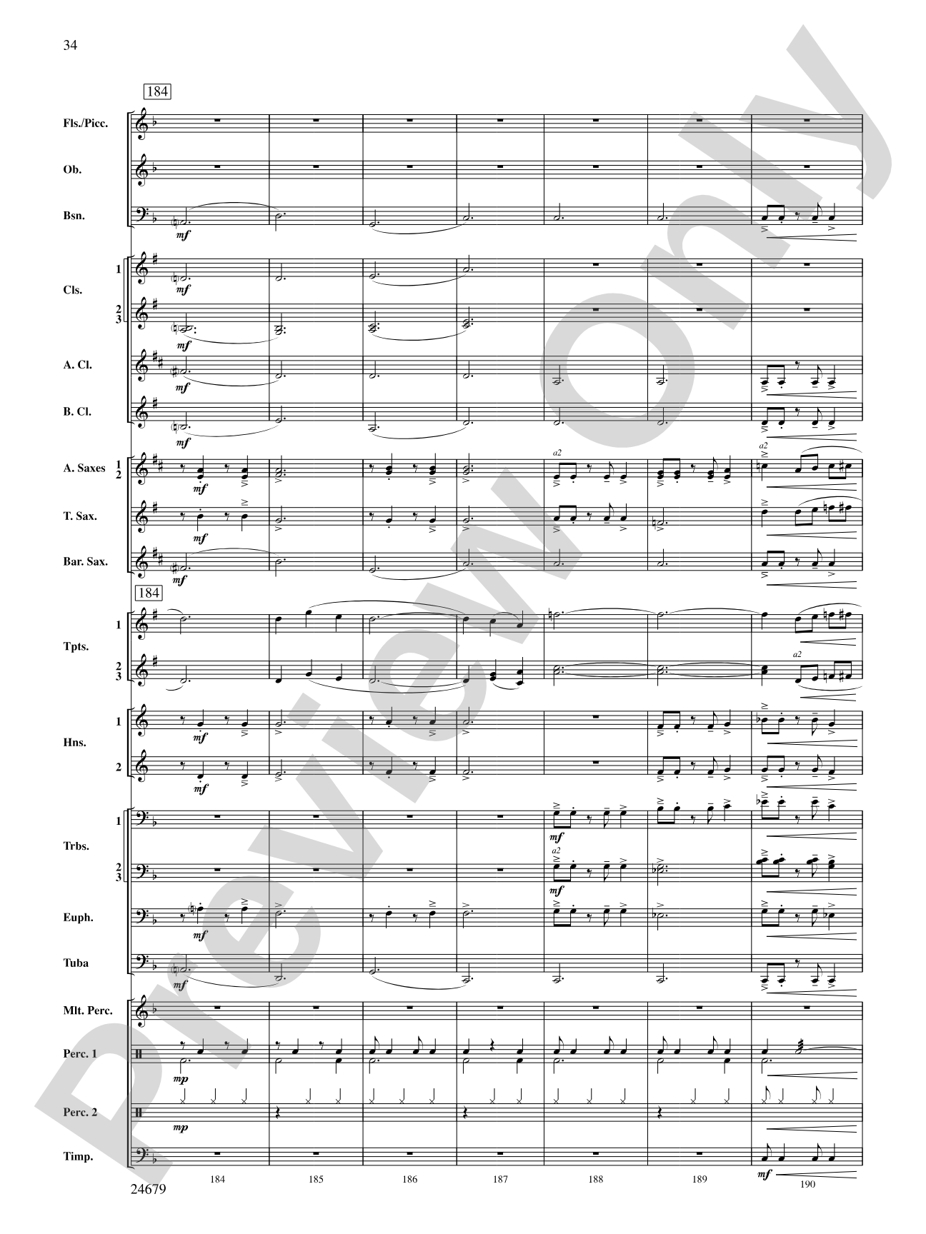 A Most Wonderful Christmas: Concert Band Conductor Score & Parts