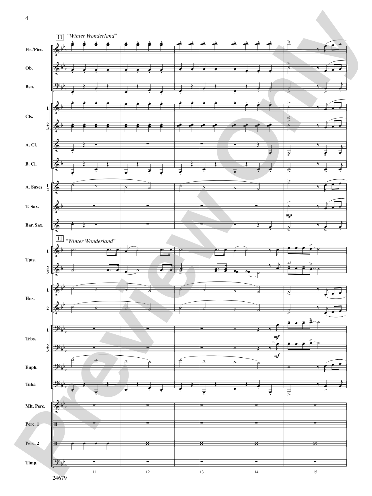 A Most Wonderful Christmas: Concert Band Conductor Score & Parts