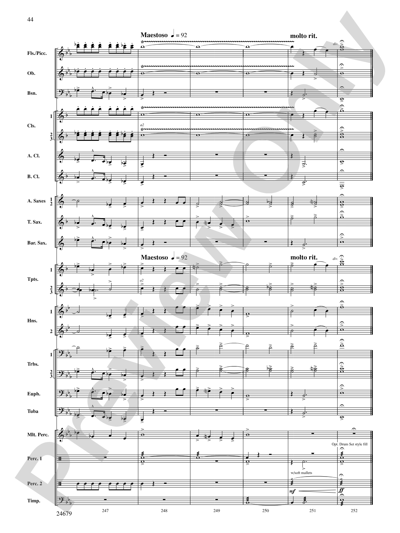 A Most Wonderful Christmas: Concert Band Conductor Score & Parts