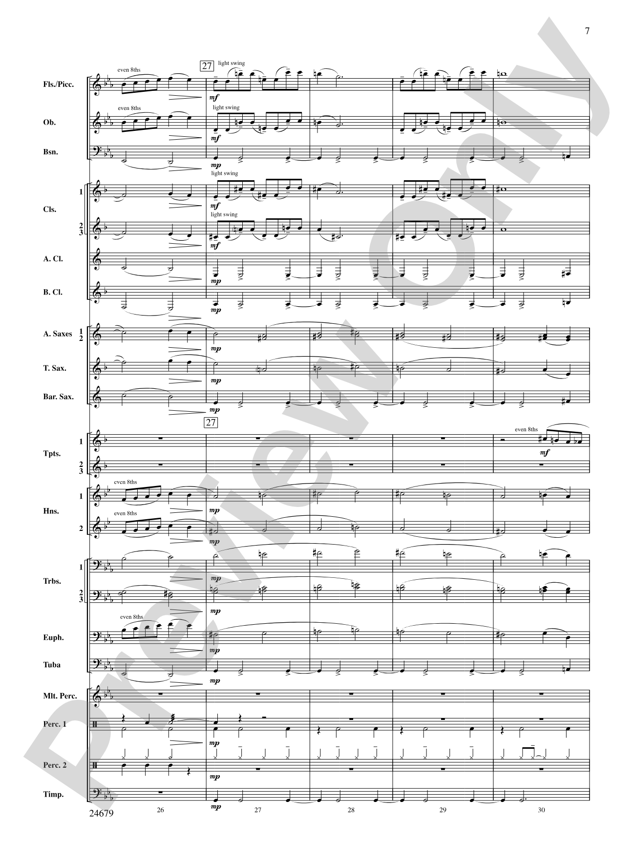 A Most Wonderful Christmas: Concert Band Conductor Score & Parts