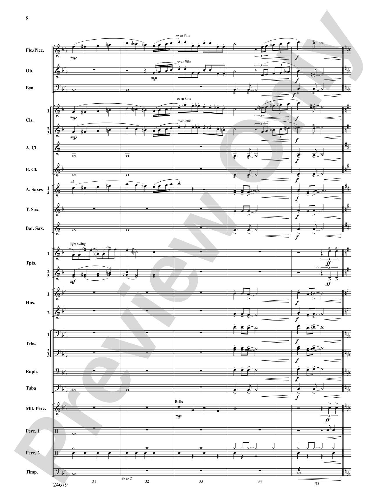 A Most Wonderful Christmas: Concert Band Conductor Score & Parts