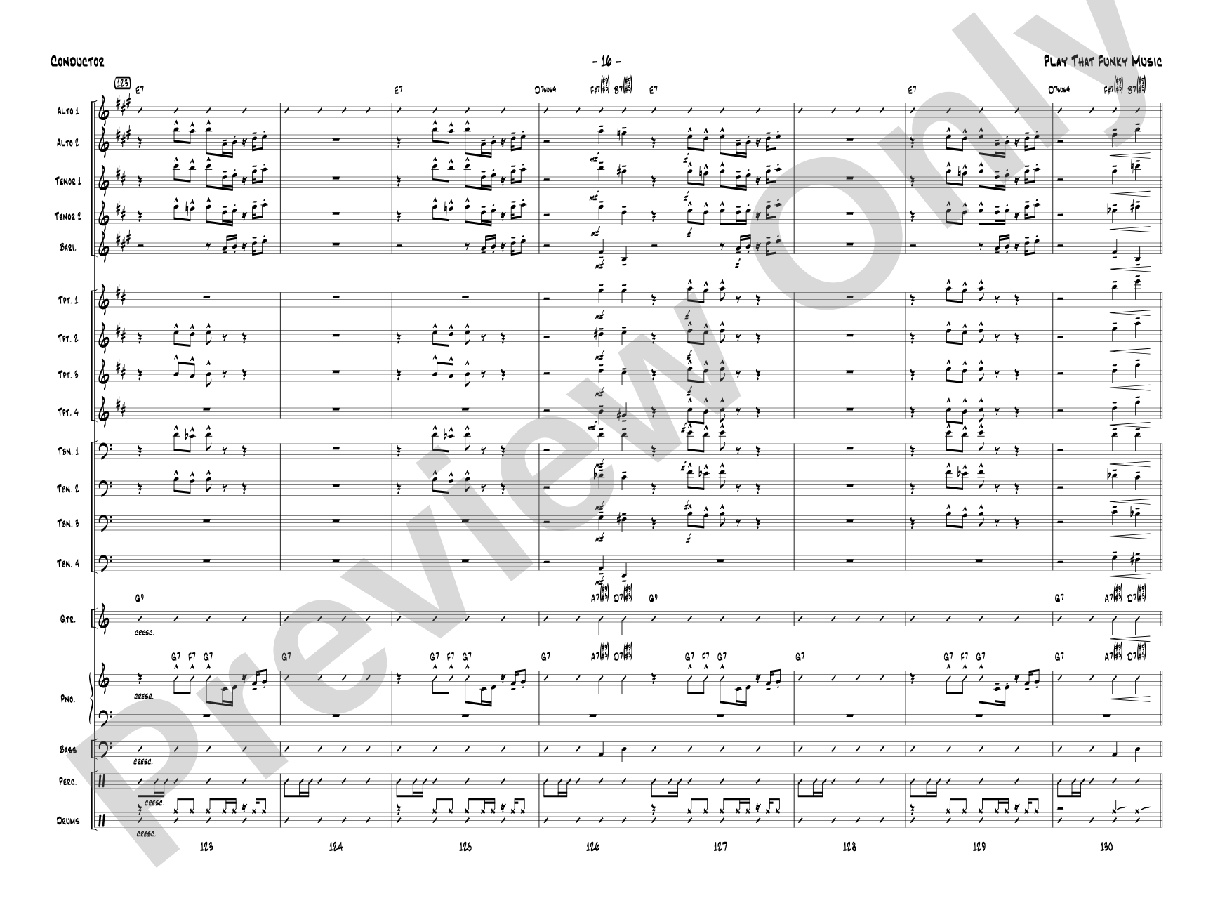 Play That Funky Music: Jazz Ensemble Conductor Score & Parts