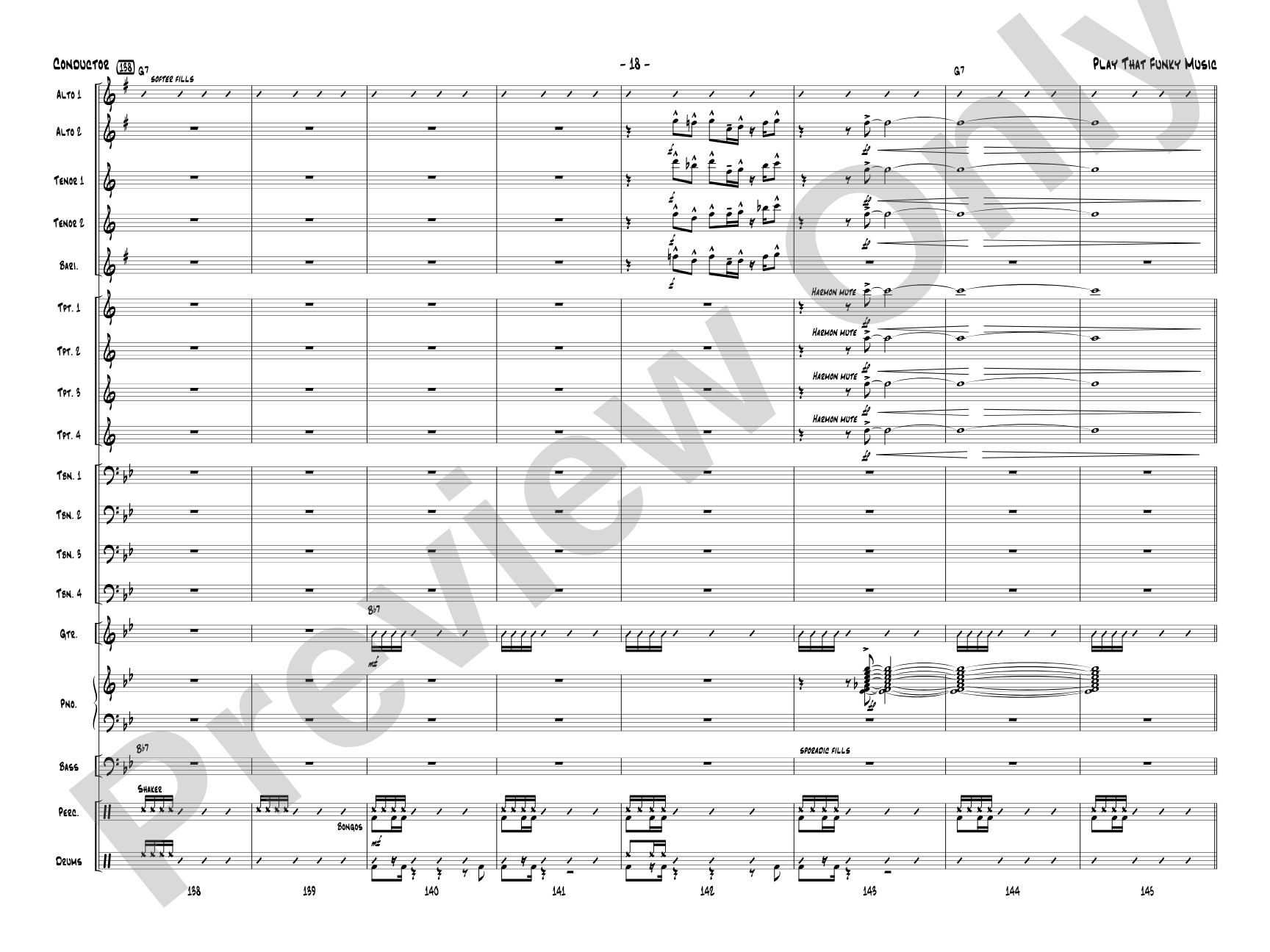 Play That Funky Music: Jazz Ensemble Conductor Score & Parts