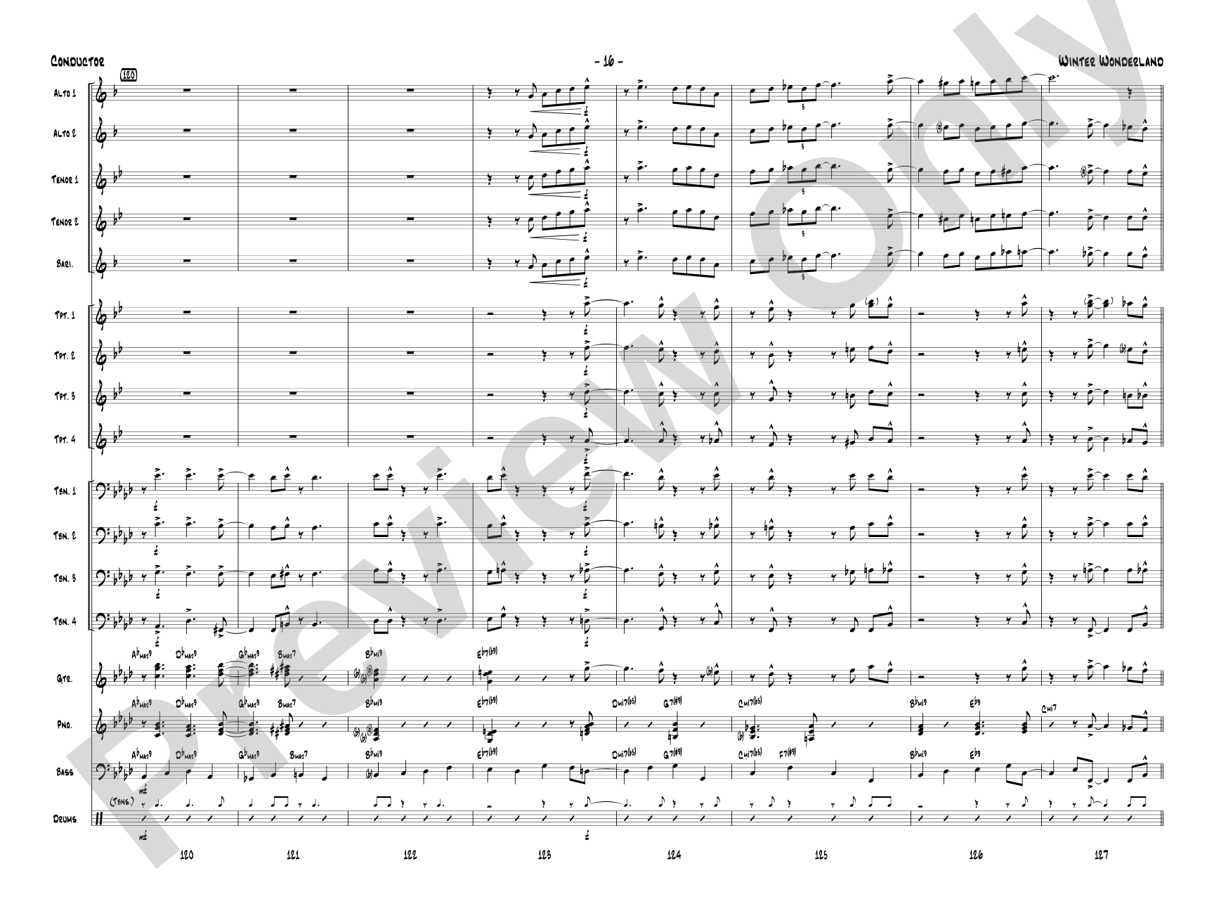 Winter Wonderland: Jazz Ensemble Conductor Score & Parts
