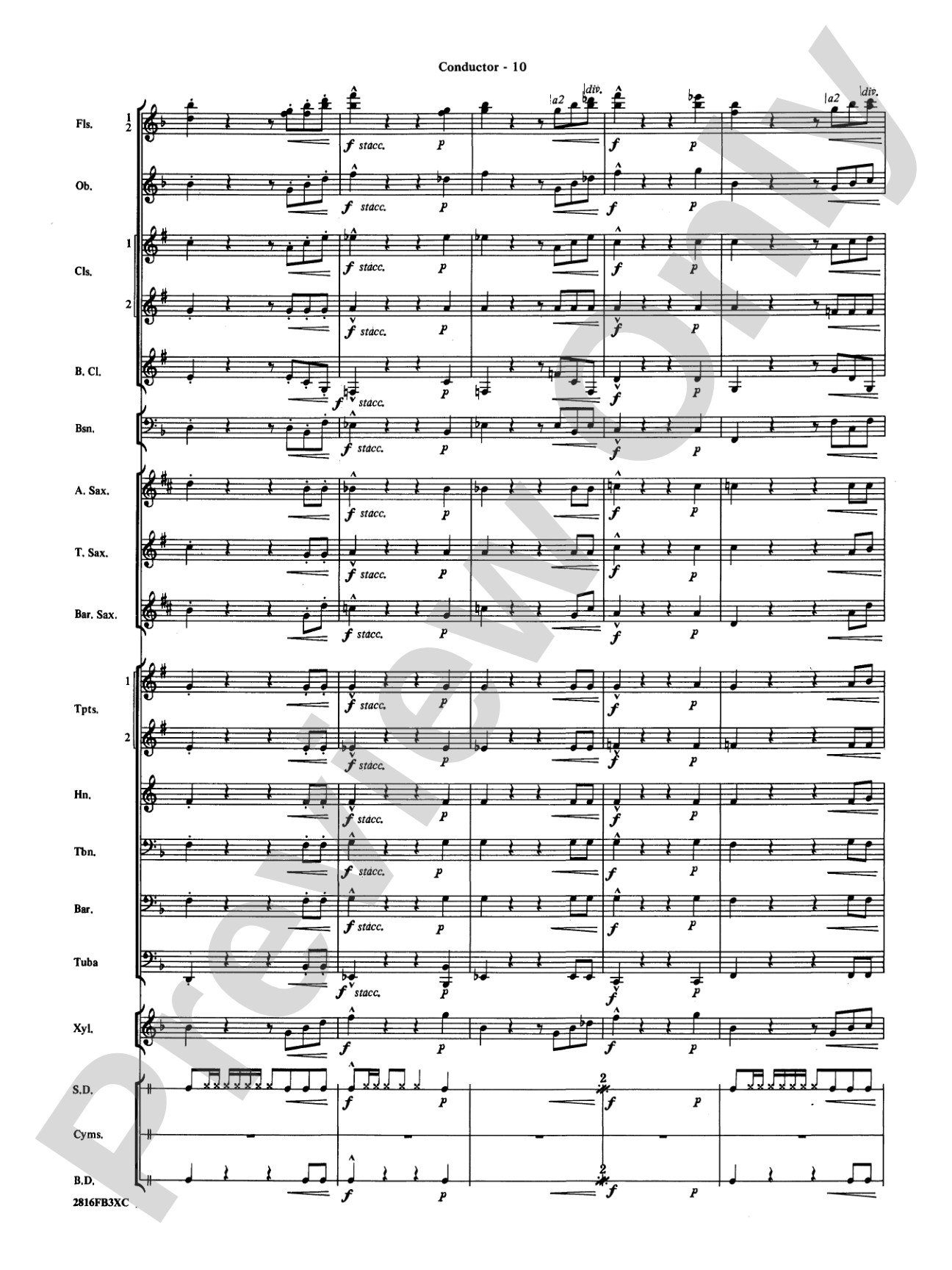 Fiddle-Faddle: Concert Band Conductor Score & Parts