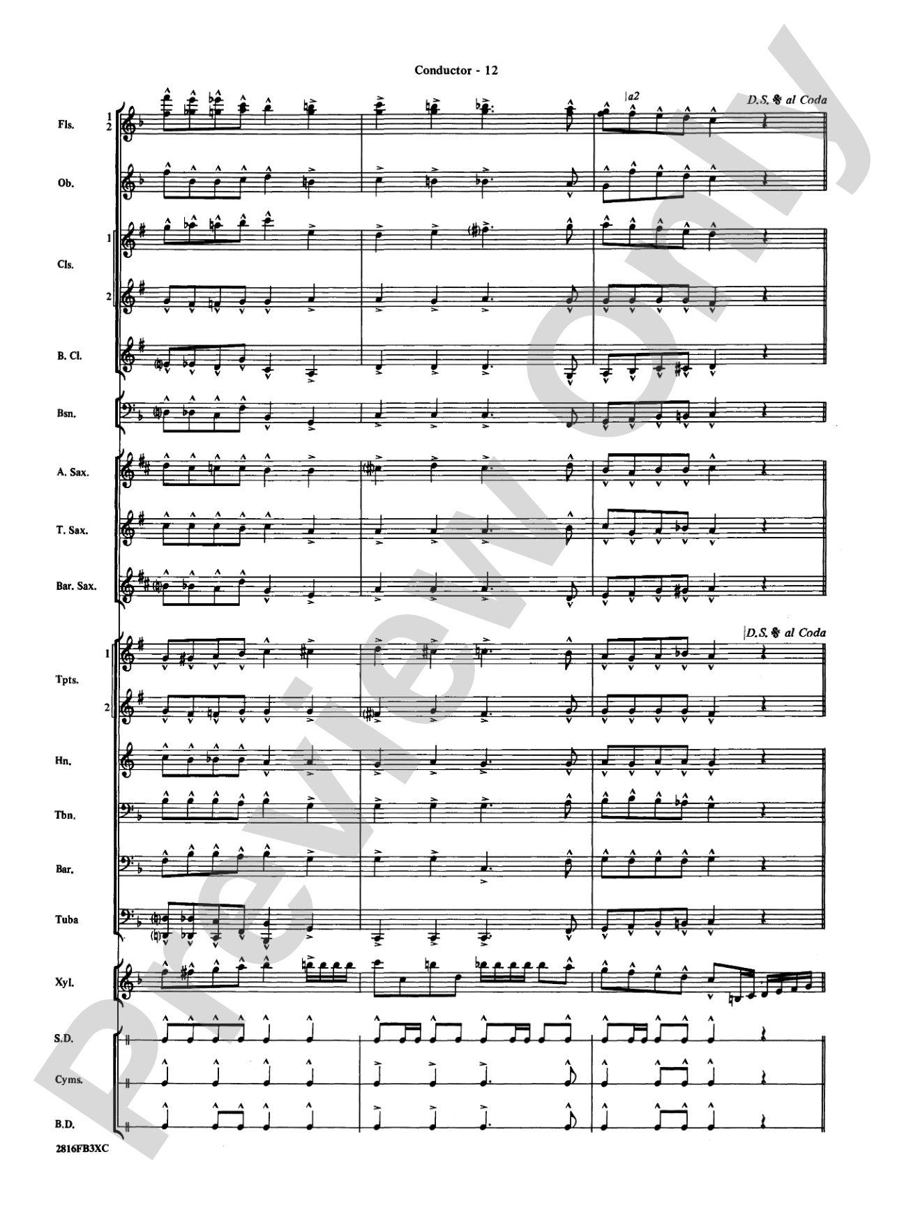 Fiddle-Faddle: Concert Band Conductor Score & Parts
