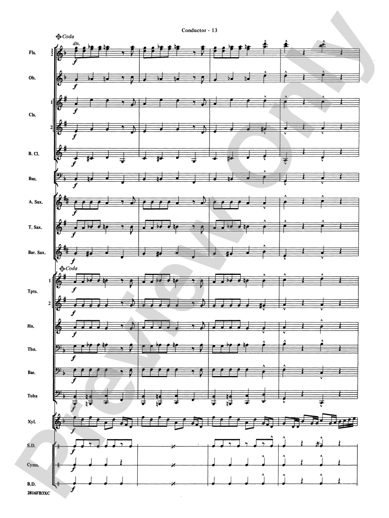 Fiddle-Faddle: Concert Band Conductor Score & Parts