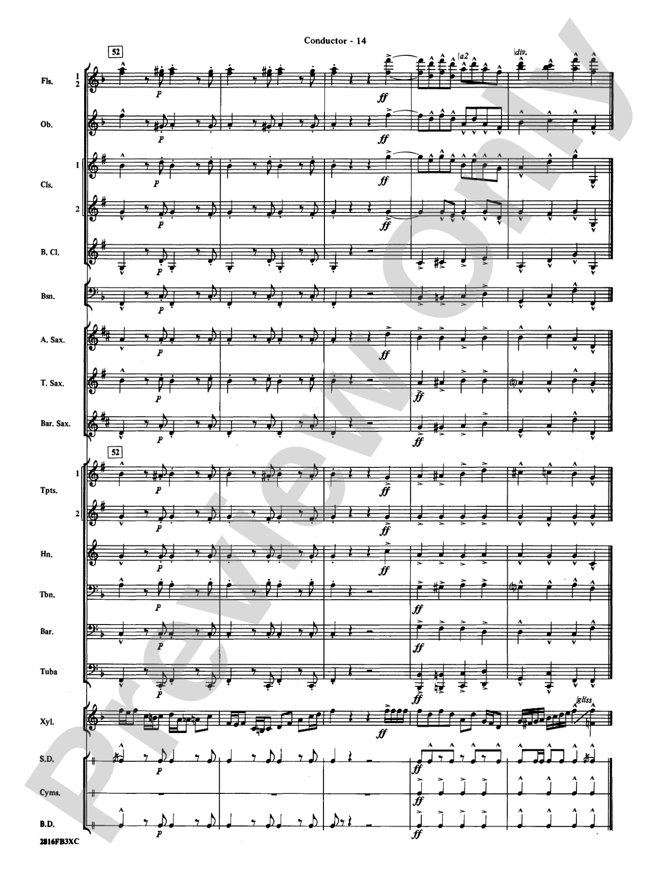 Fiddle-Faddle: Concert Band Conductor Score & Parts