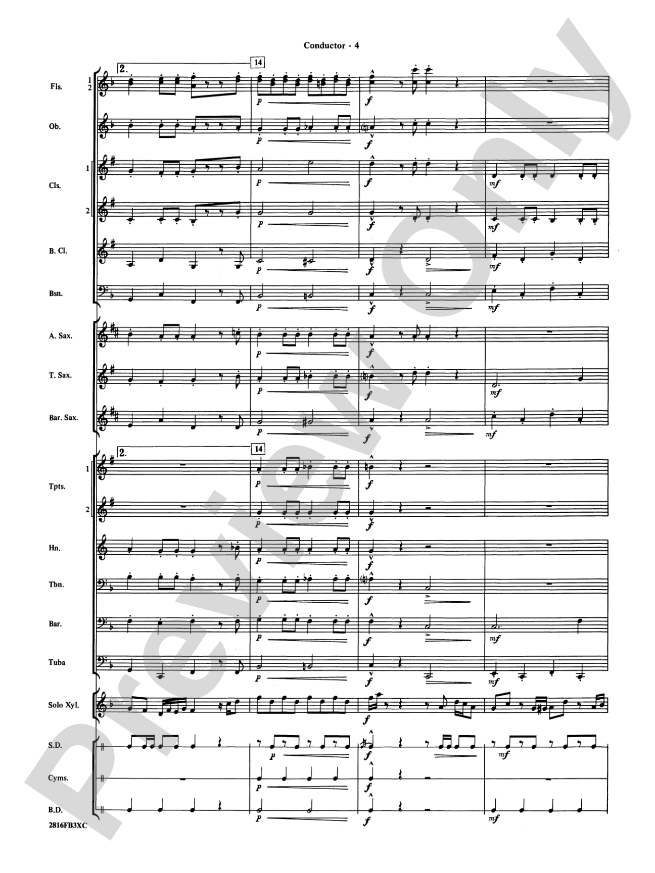 Fiddle-Faddle: Concert Band Conductor Score & Parts