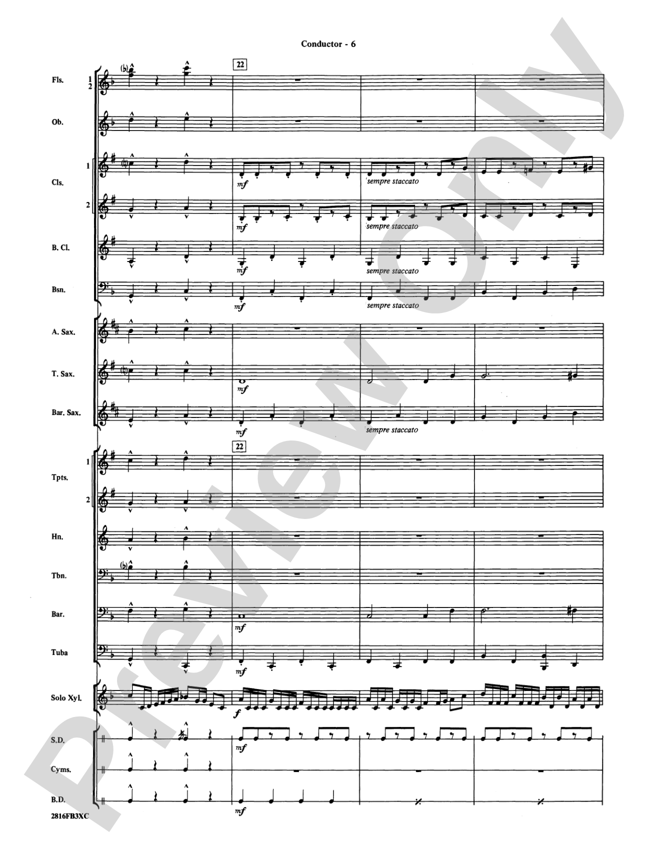 Fiddle-Faddle: Concert Band Conductor Score & Parts