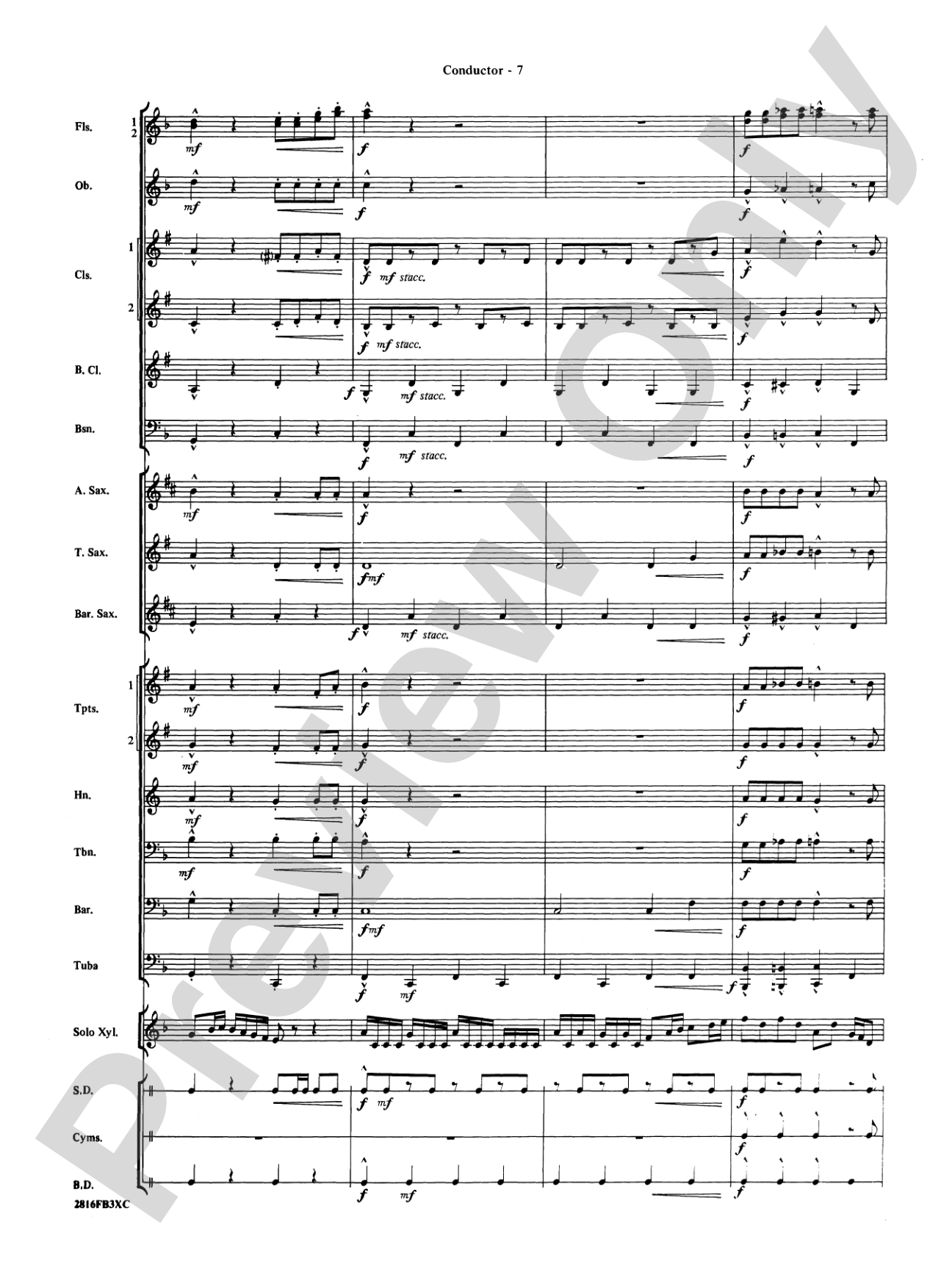 Fiddle-Faddle: Concert Band Conductor Score & Parts