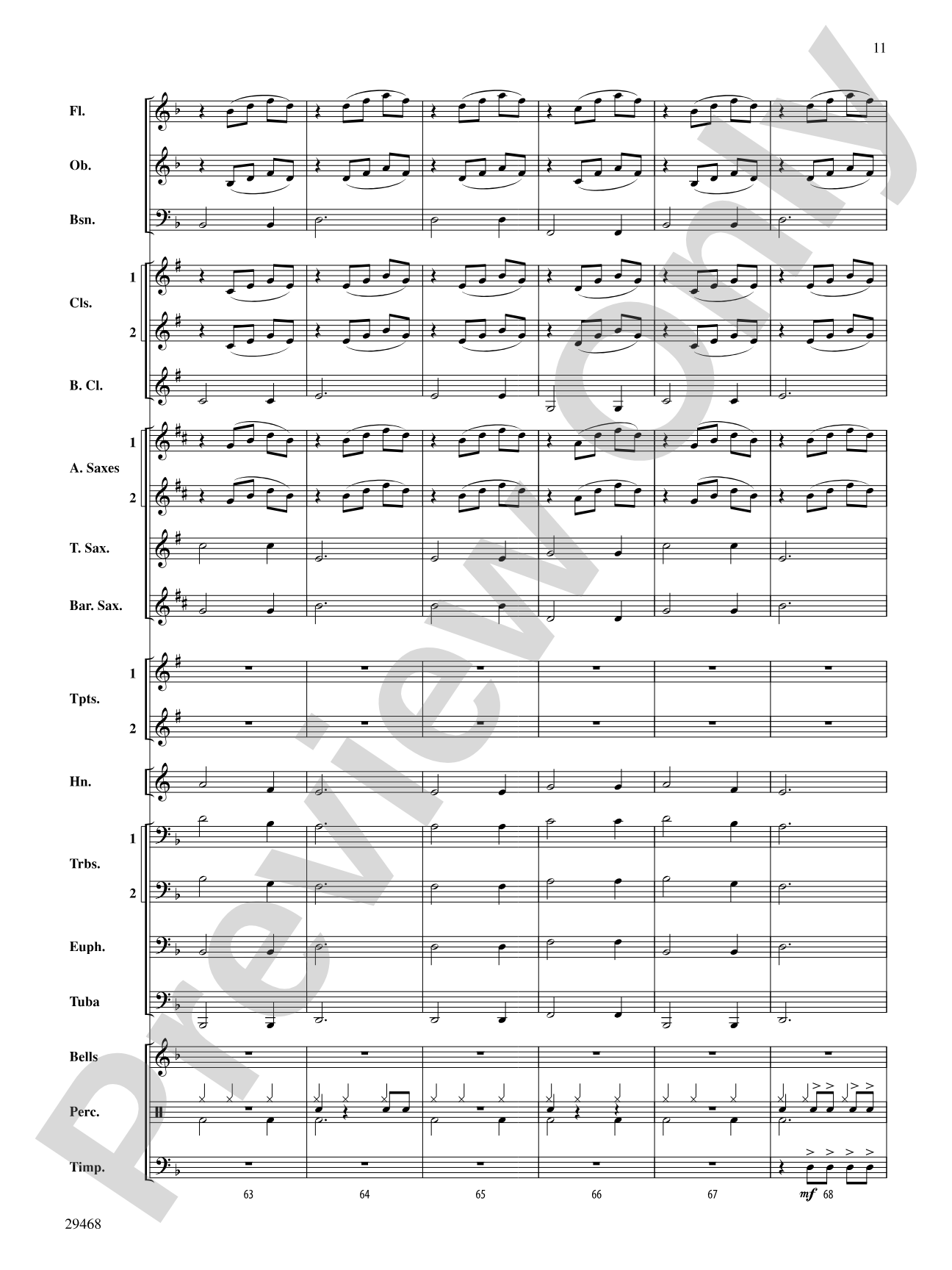 Carol of the Bells: Concert Band Conductor Score & Parts