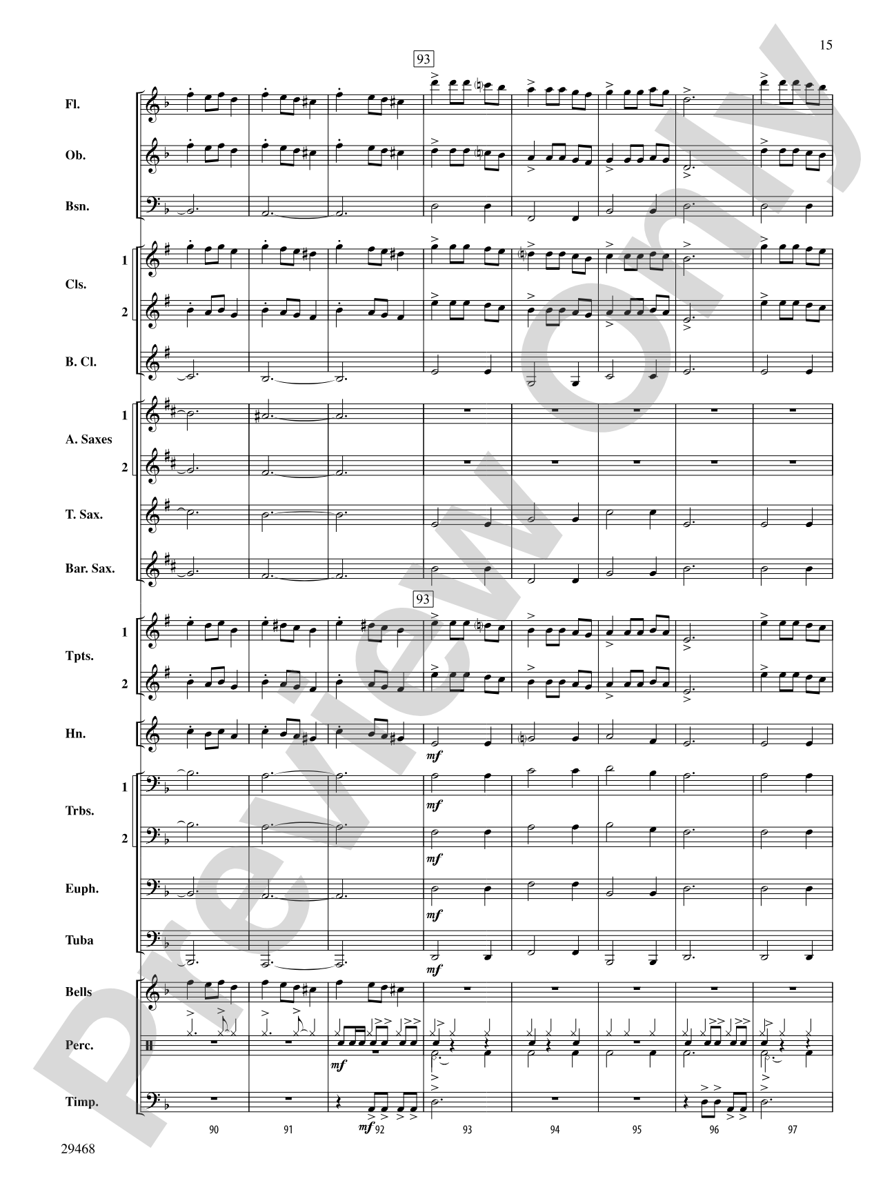 Carol of the Bells: Concert Band Conductor Score & Parts
