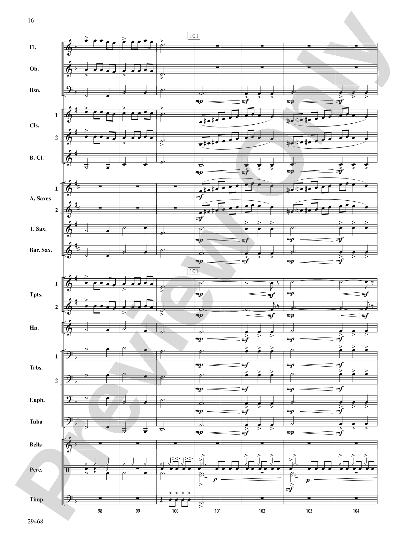 Carol of the Bells: Concert Band Conductor Score & Parts