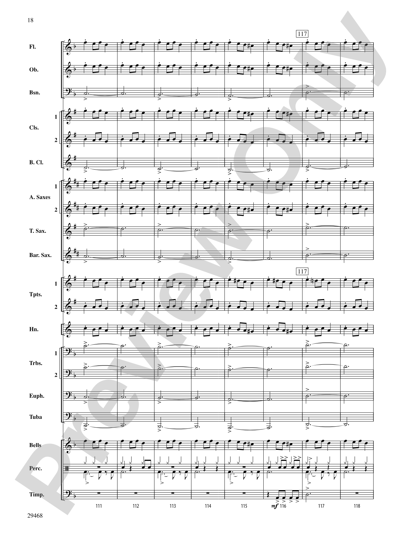 Carol of the Bells: Concert Band Conductor Score & Parts