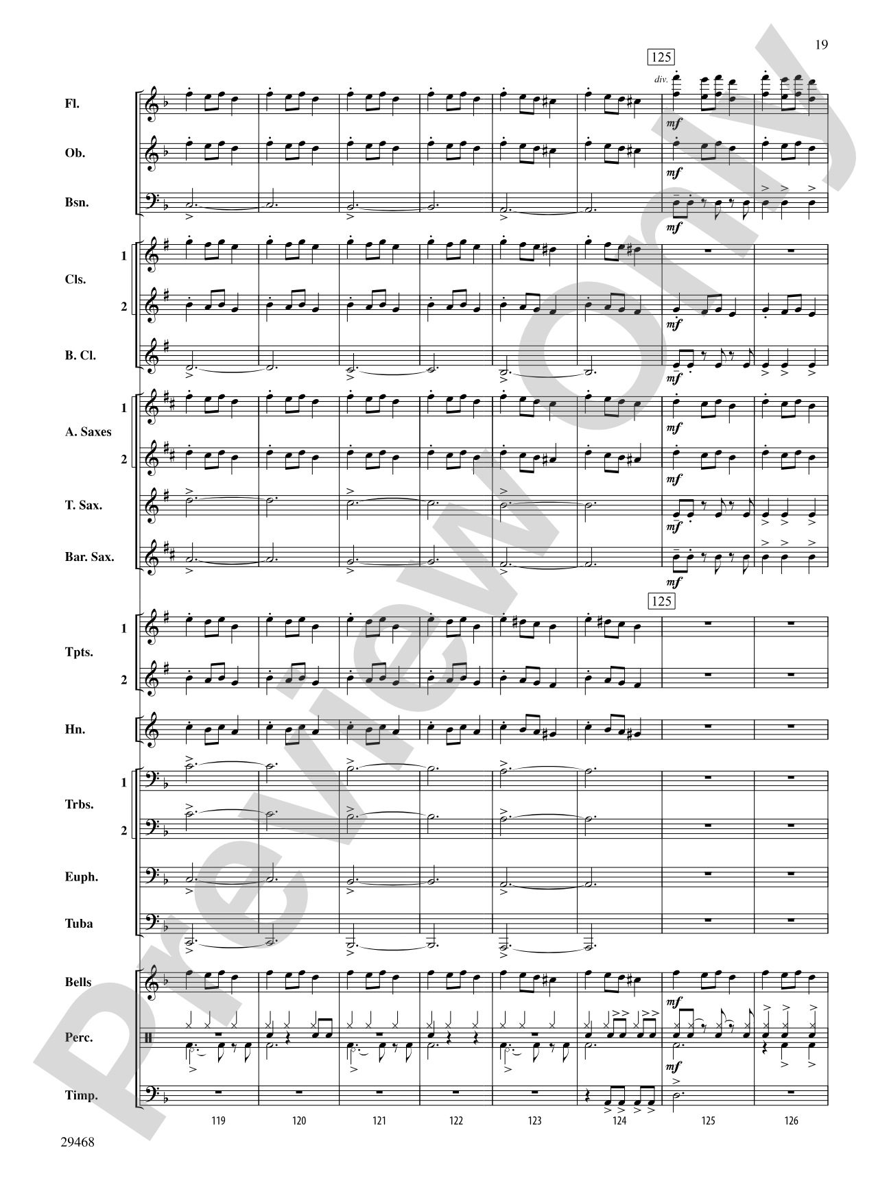 Carol of the Bells: Concert Band Conductor Score & Parts