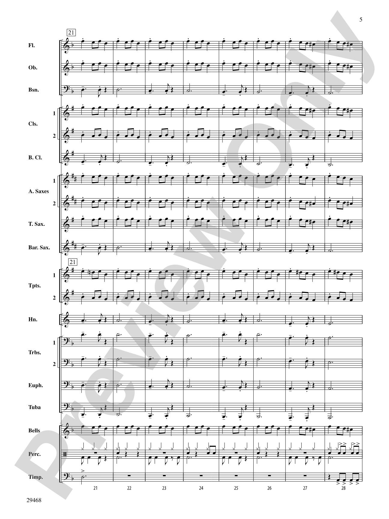 Carol of the Bells: Concert Band Conductor Score & Parts