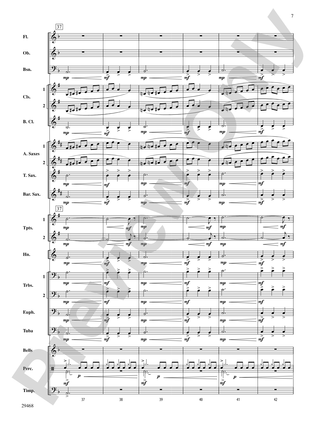 Carol of the Bells: Concert Band Conductor Score & Parts