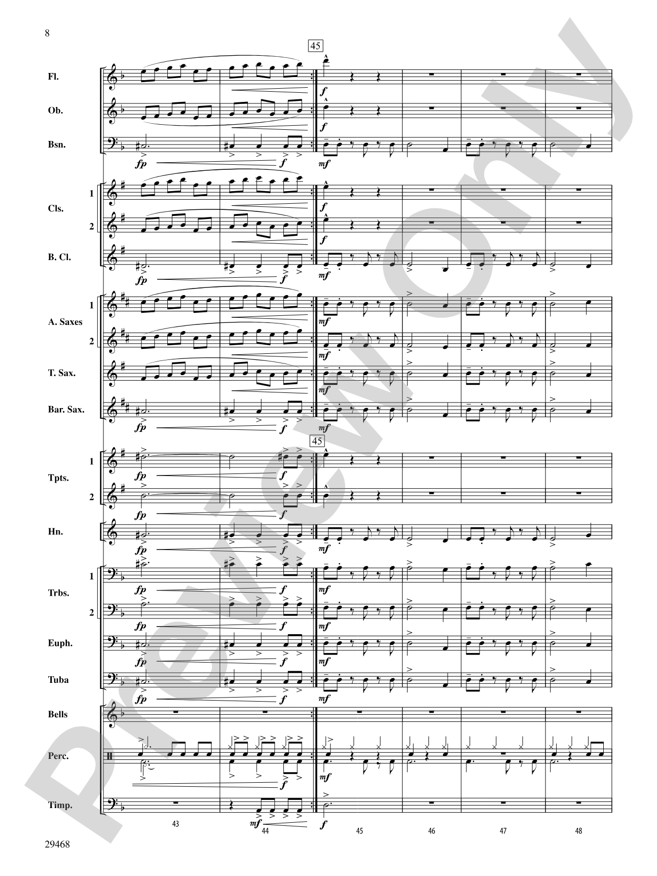 Carol of the Bells: Concert Band Conductor Score & Parts