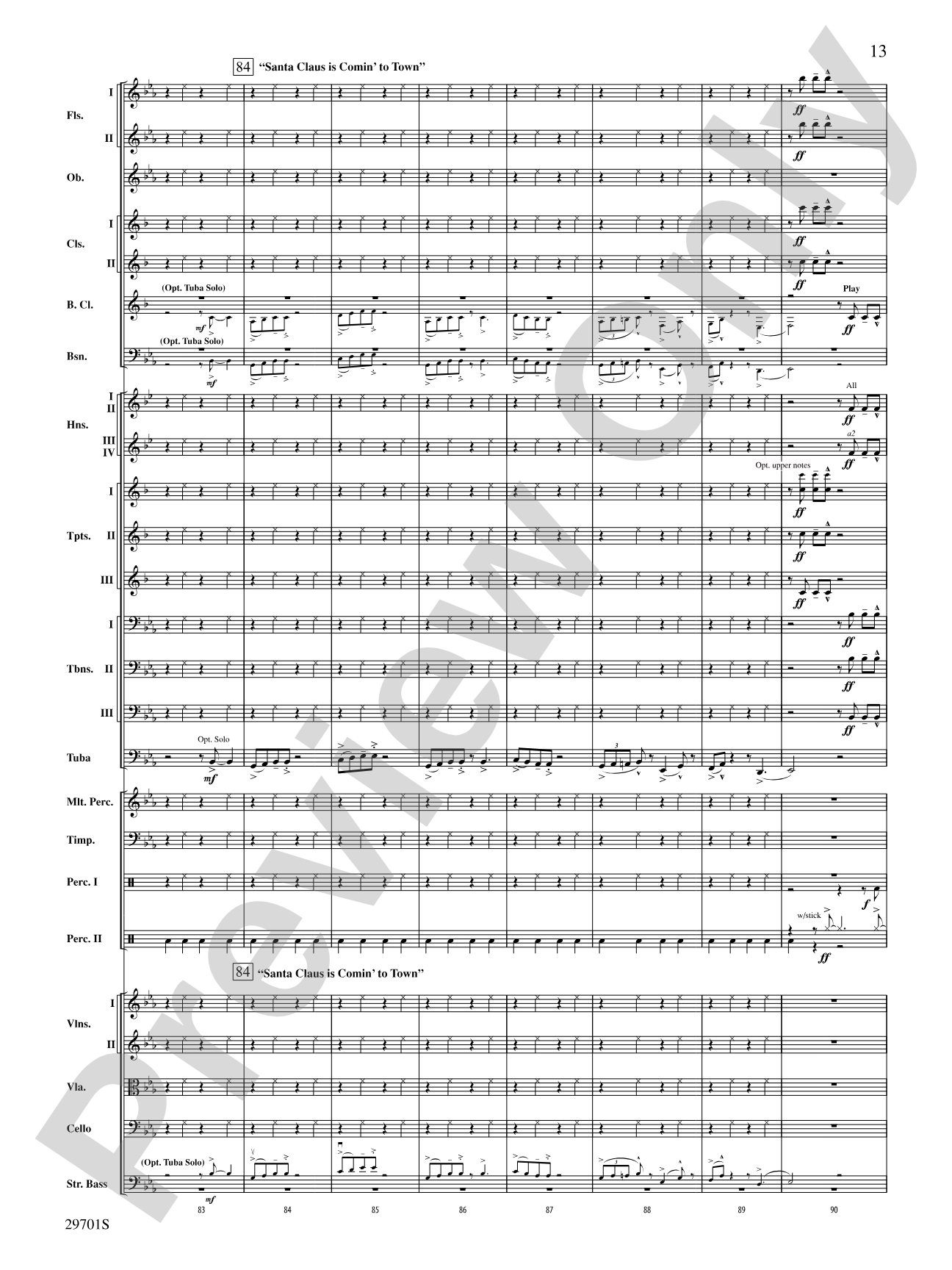 A Most Wonderful Christmas: Full Orchestra Conductor Score & Parts