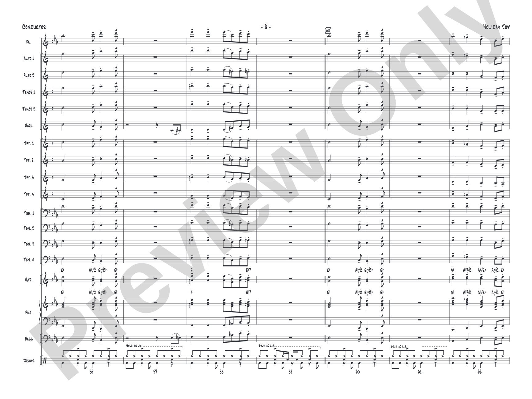 Holiday Joy: Jazz Ensemble Conductor Score & Parts