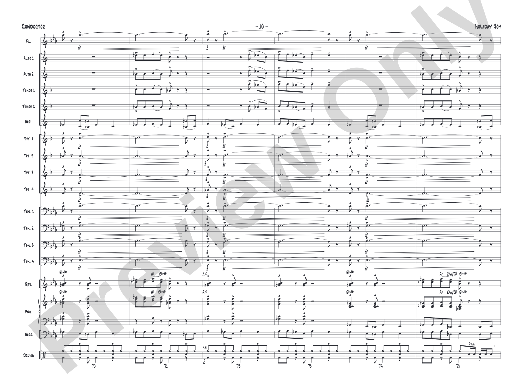 Holiday Joy: Jazz Ensemble Conductor Score & Parts
