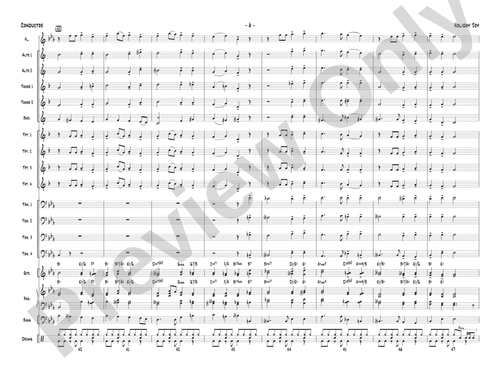 Holiday Joy: Jazz Ensemble Conductor Score & Parts