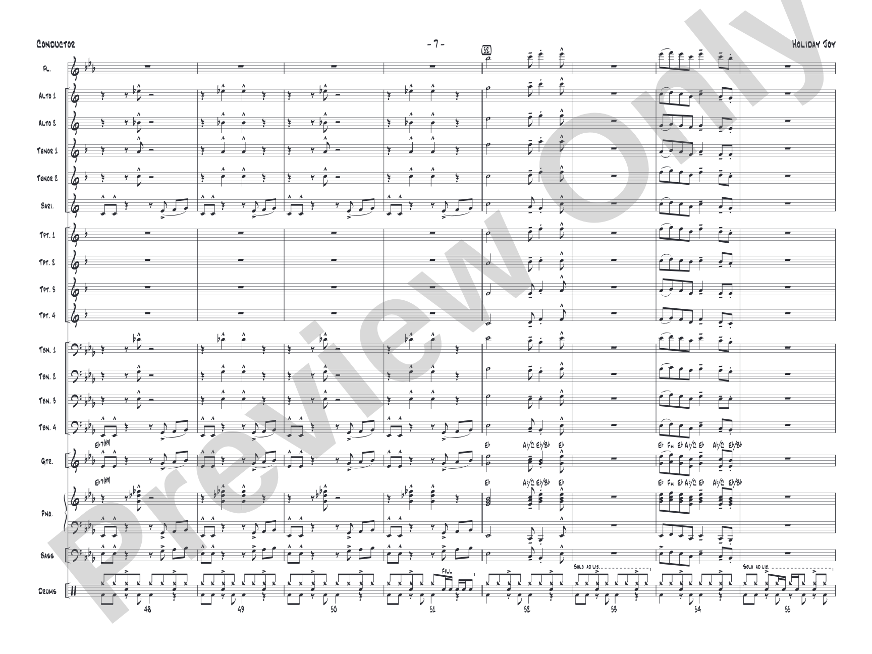 Holiday Joy: Jazz Ensemble Conductor Score & Parts