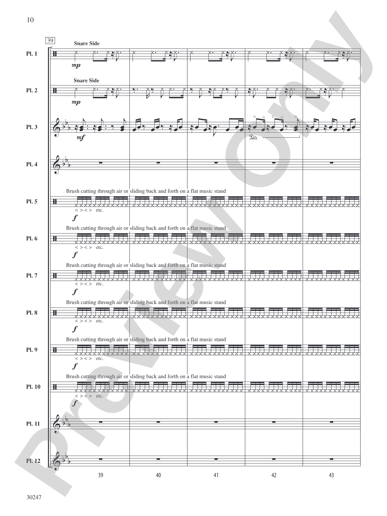 Clapping Music Variations: Percussion Ensemble Score & Parts