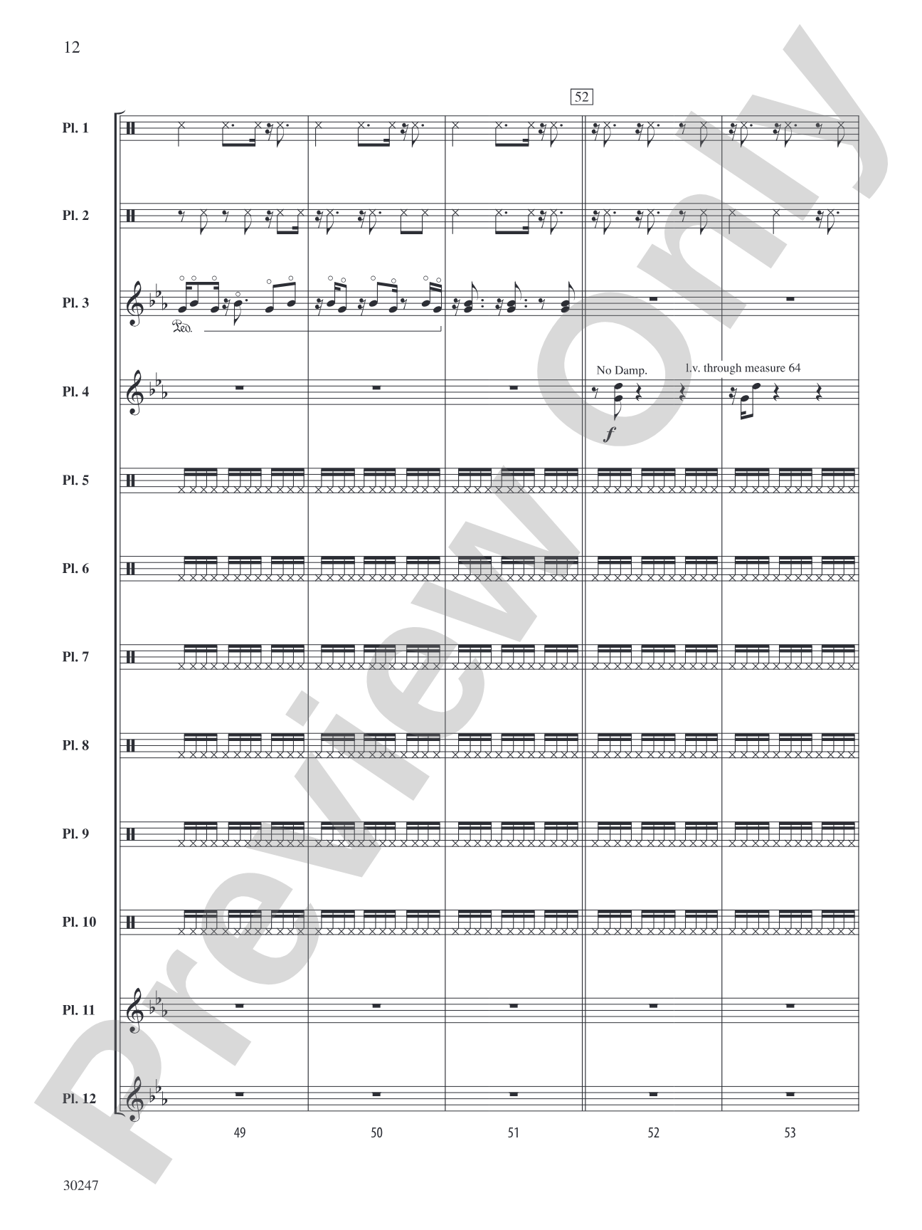 Clapping Music Variations: Percussion Ensemble Score & Parts