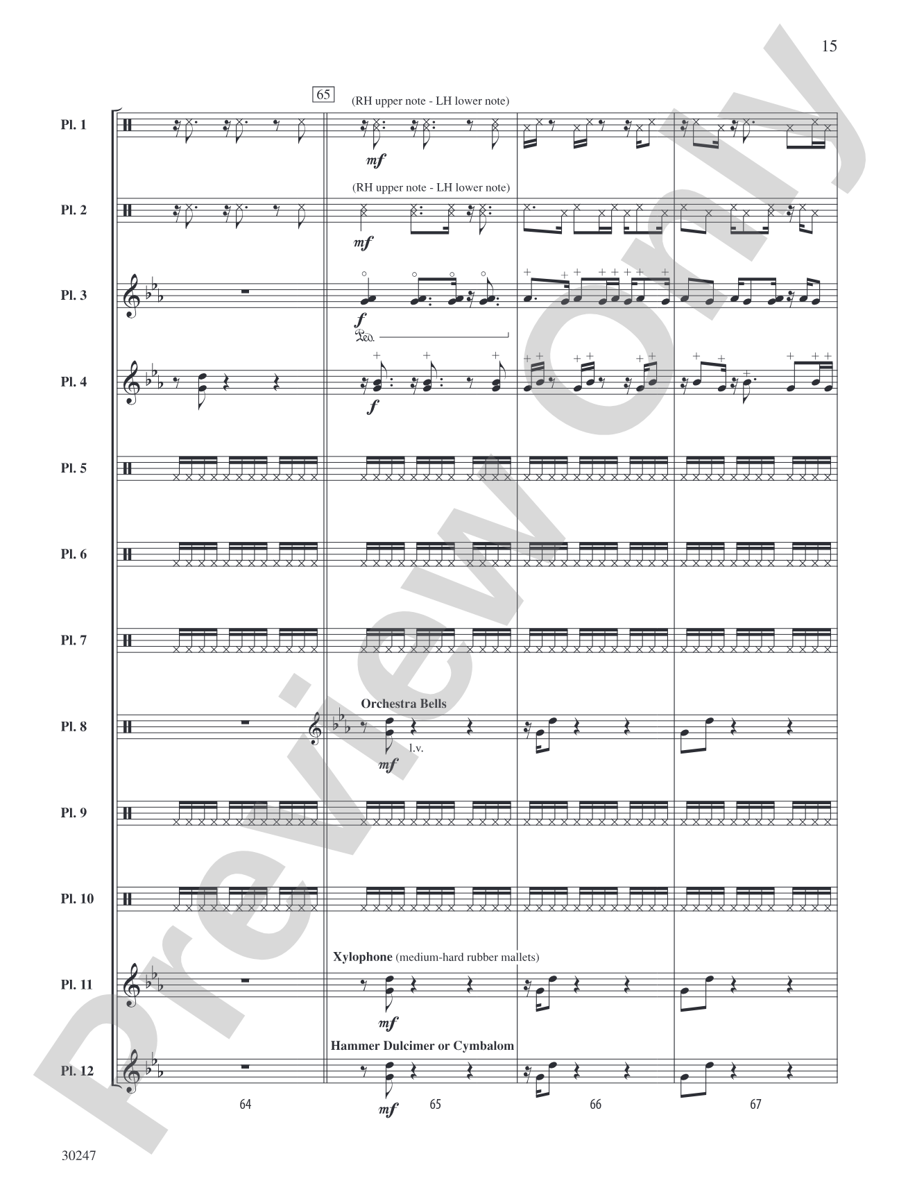 Clapping Music Variations: Percussion Ensemble Score & Parts