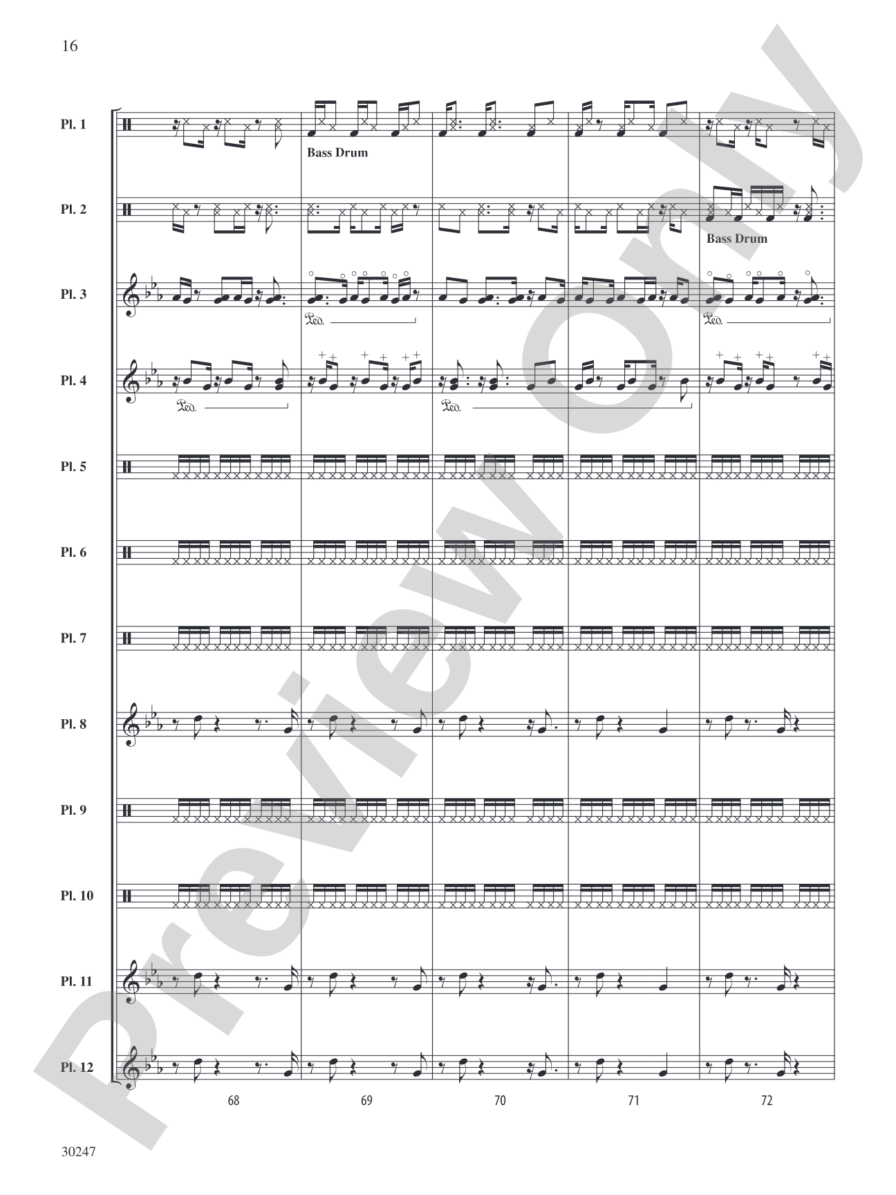 Clapping Music Variations: Percussion Ensemble Score & Parts
