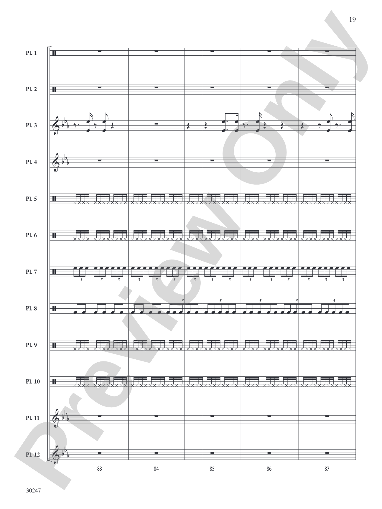 Clapping Music Variations: Percussion Ensemble Score & Parts