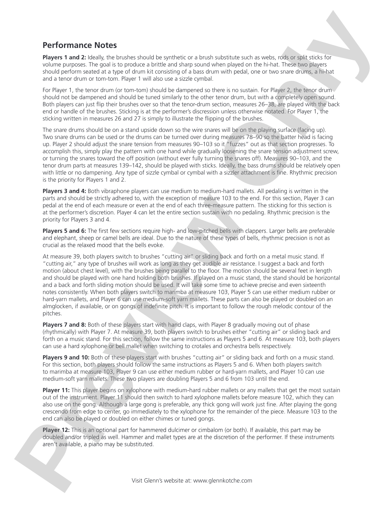 Clapping Music Variations: Percussion Ensemble Score & Parts