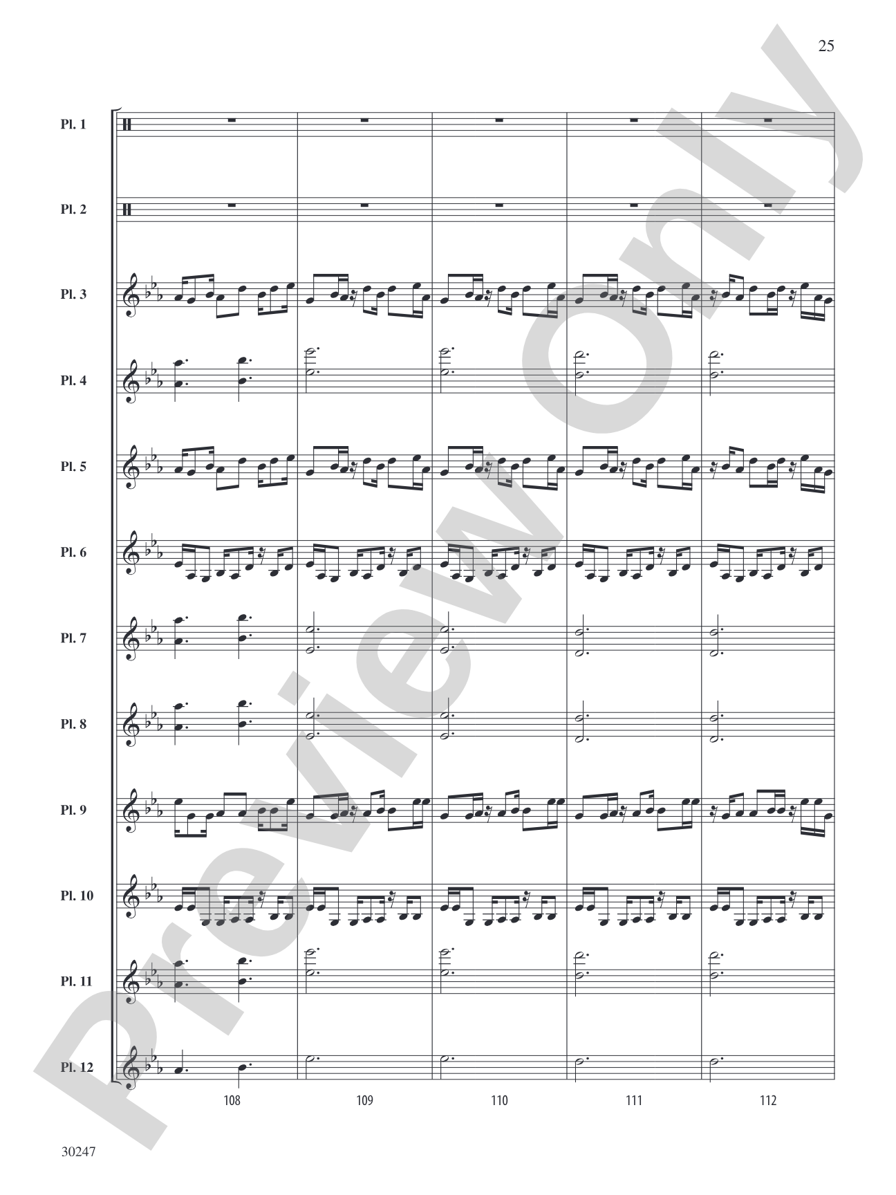 Clapping Music Variations: Percussion Ensemble Score & Parts