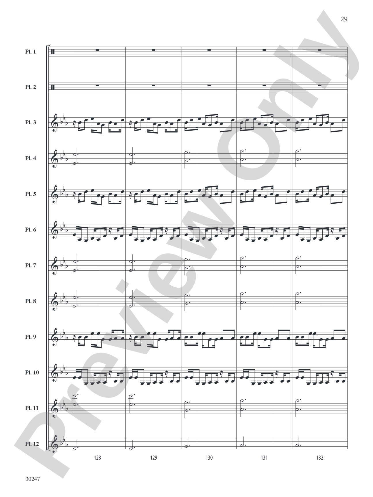 Clapping Music Variations: Percussion Ensemble Score & Parts
