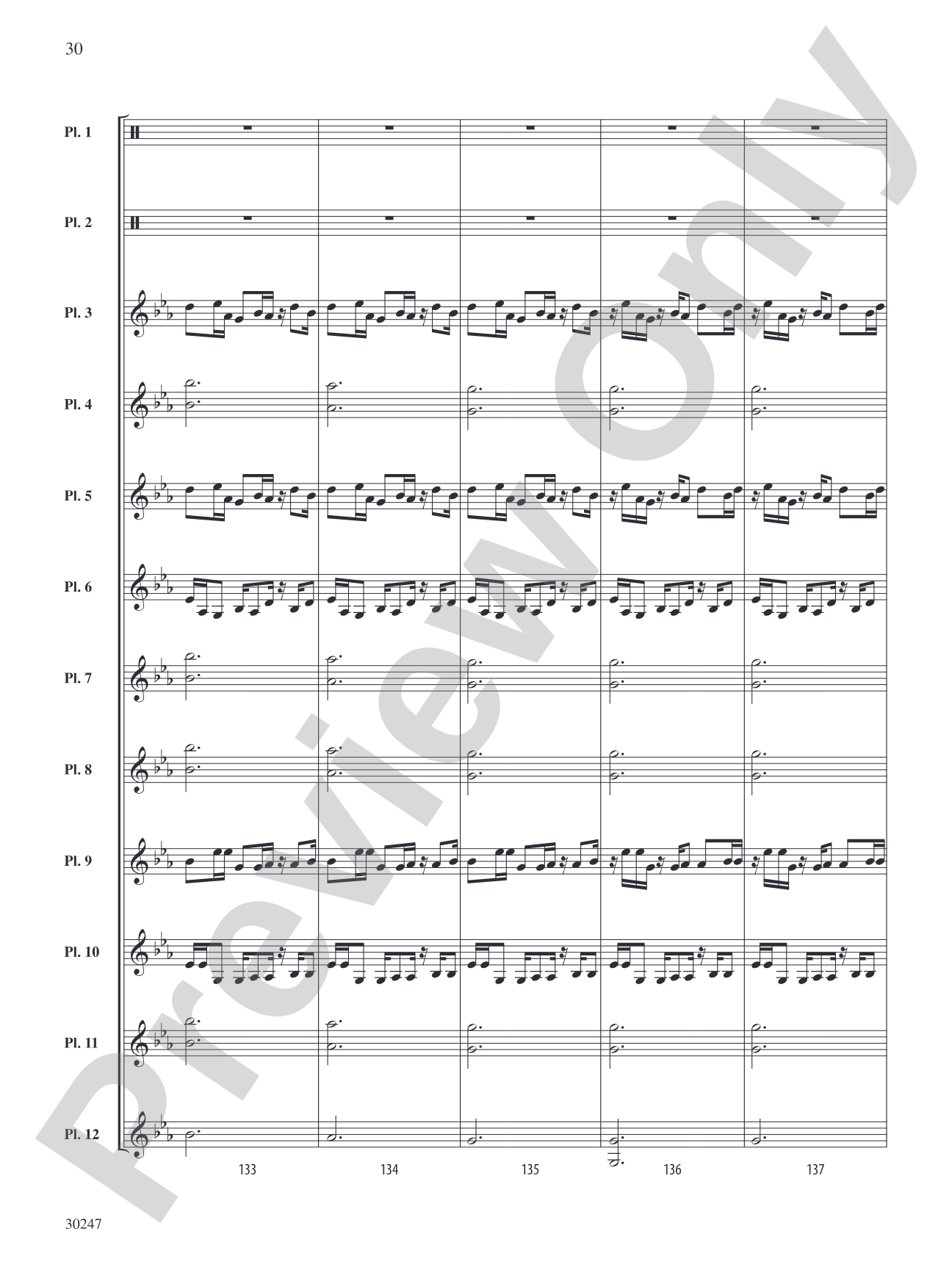 Clapping Music Variations: Percussion Ensemble Score & Parts