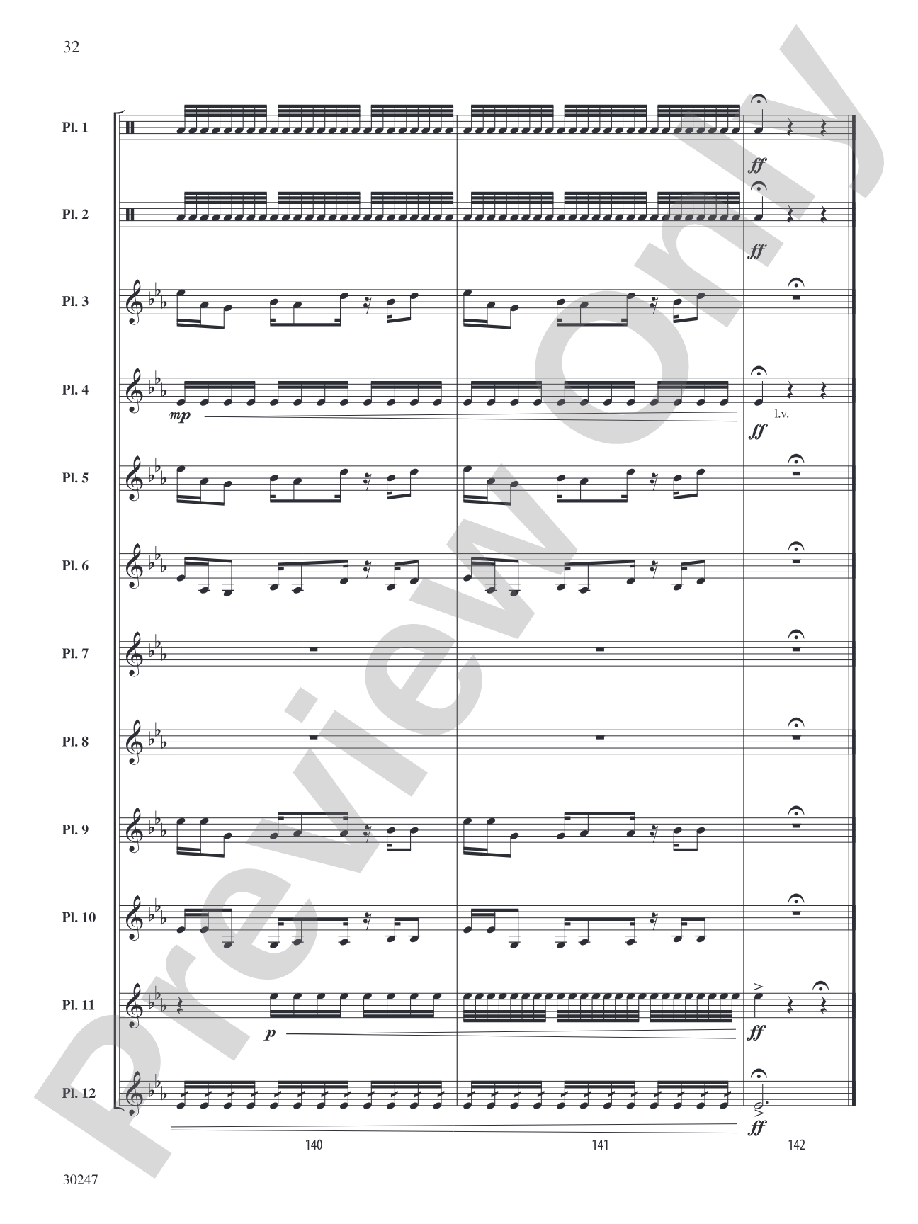 Clapping Music Variations: Percussion Ensemble Score & Parts