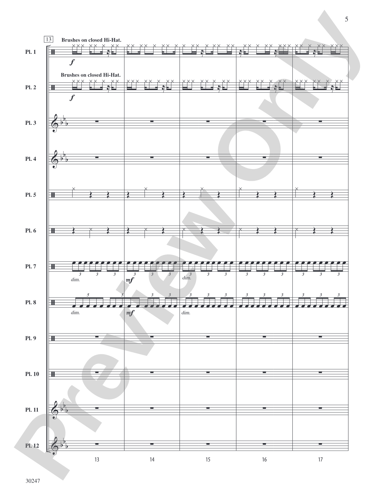 Clapping Music Variations: Percussion Ensemble Score & Parts