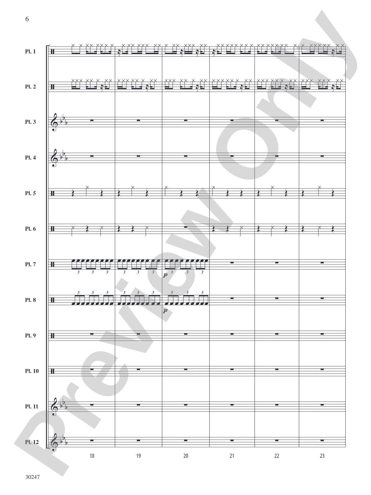Clapping Music Variations: Percussion Ensemble Score & Parts
