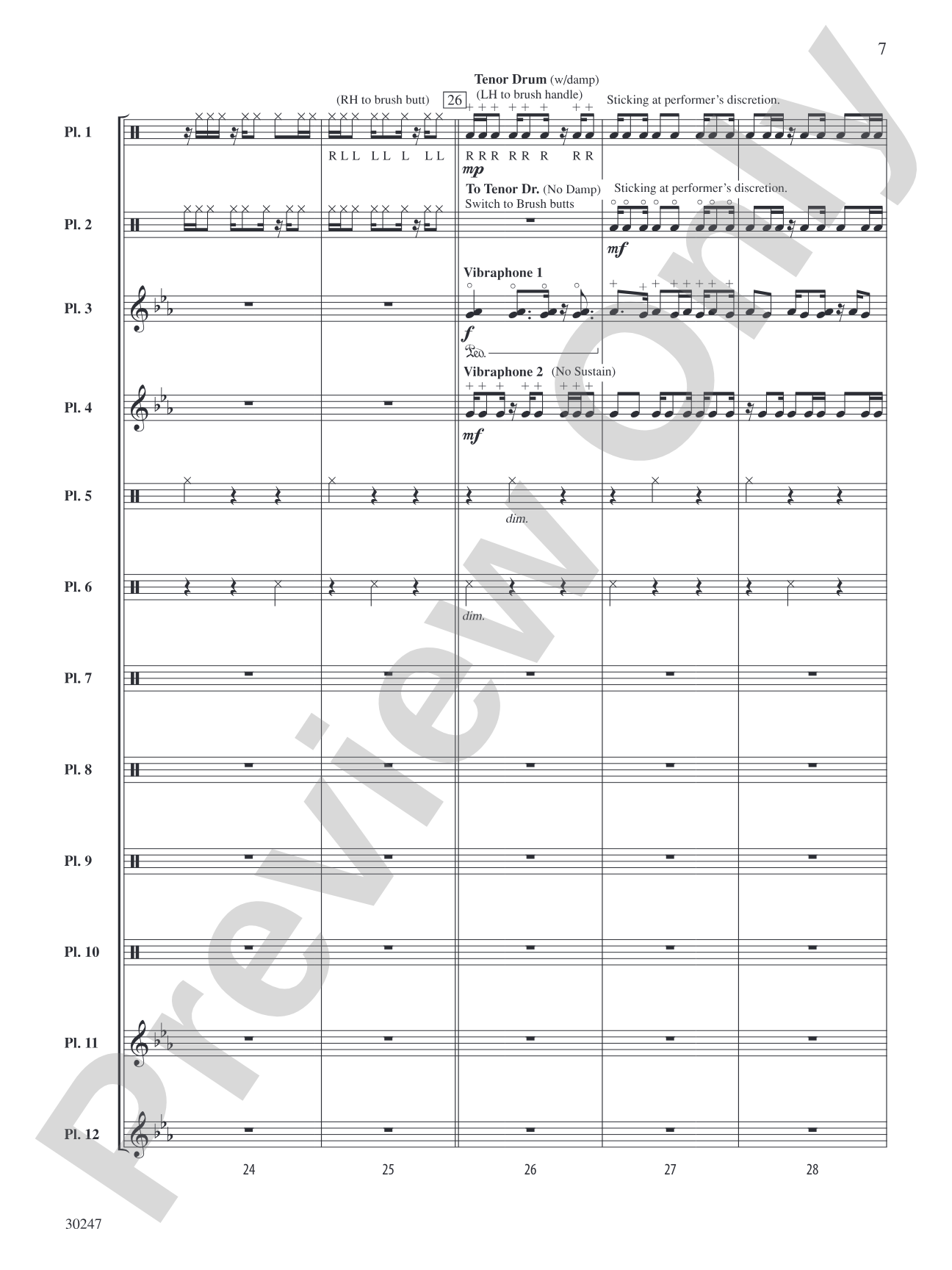 Clapping Music Variations: Percussion Ensemble Score & Parts