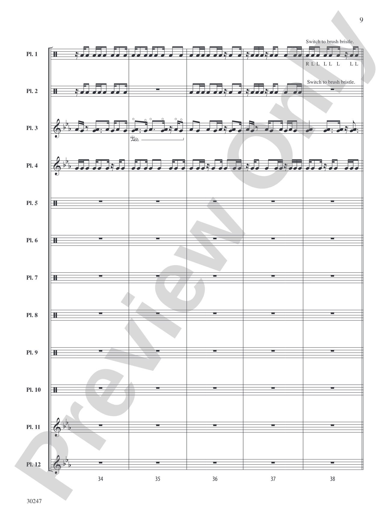 Clapping Music Variations: Percussion Ensemble Score & Parts