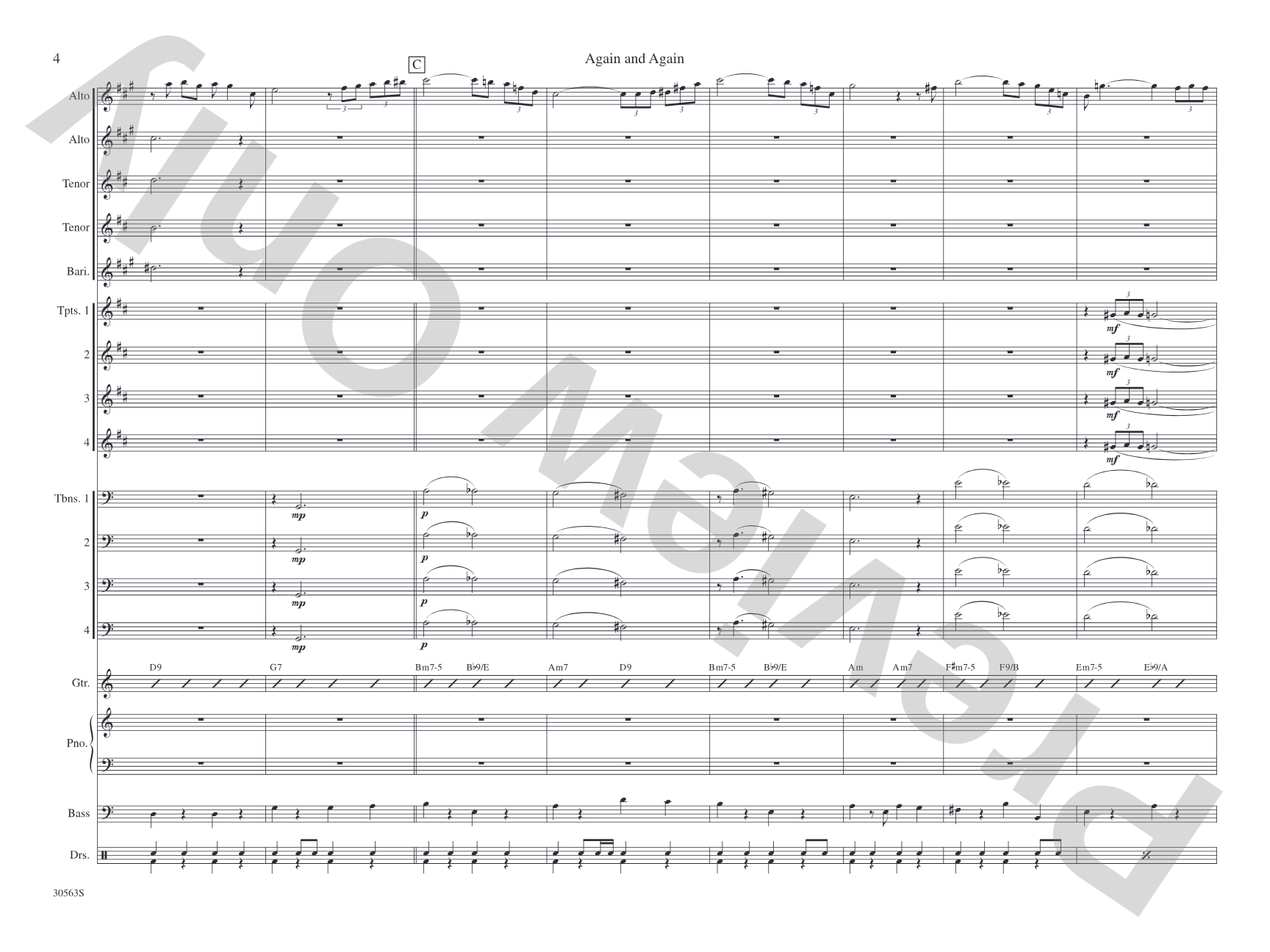 Again and Again: Jazz Ensemble Conductor Score & Parts