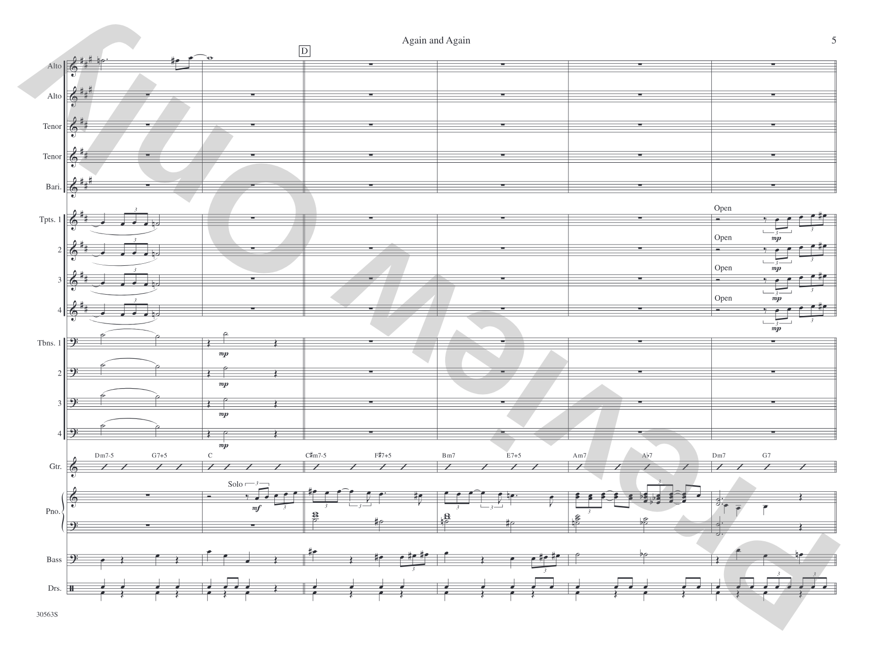 Again and Again: Jazz Ensemble Conductor Score & Parts