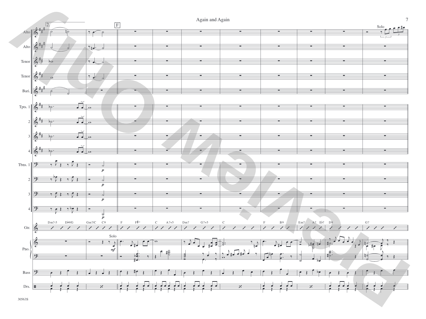 Again and Again: Jazz Ensemble Conductor Score & Parts
