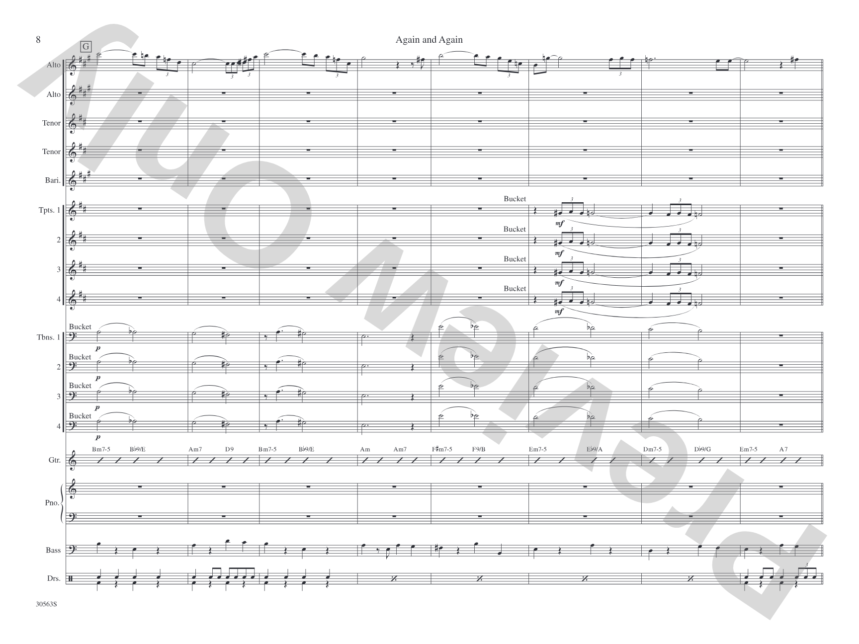 Again and Again: Jazz Ensemble Conductor Score & Parts