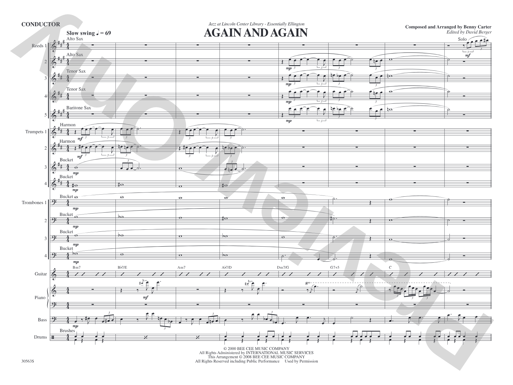 Again and Again: Jazz Ensemble Conductor Score & Parts