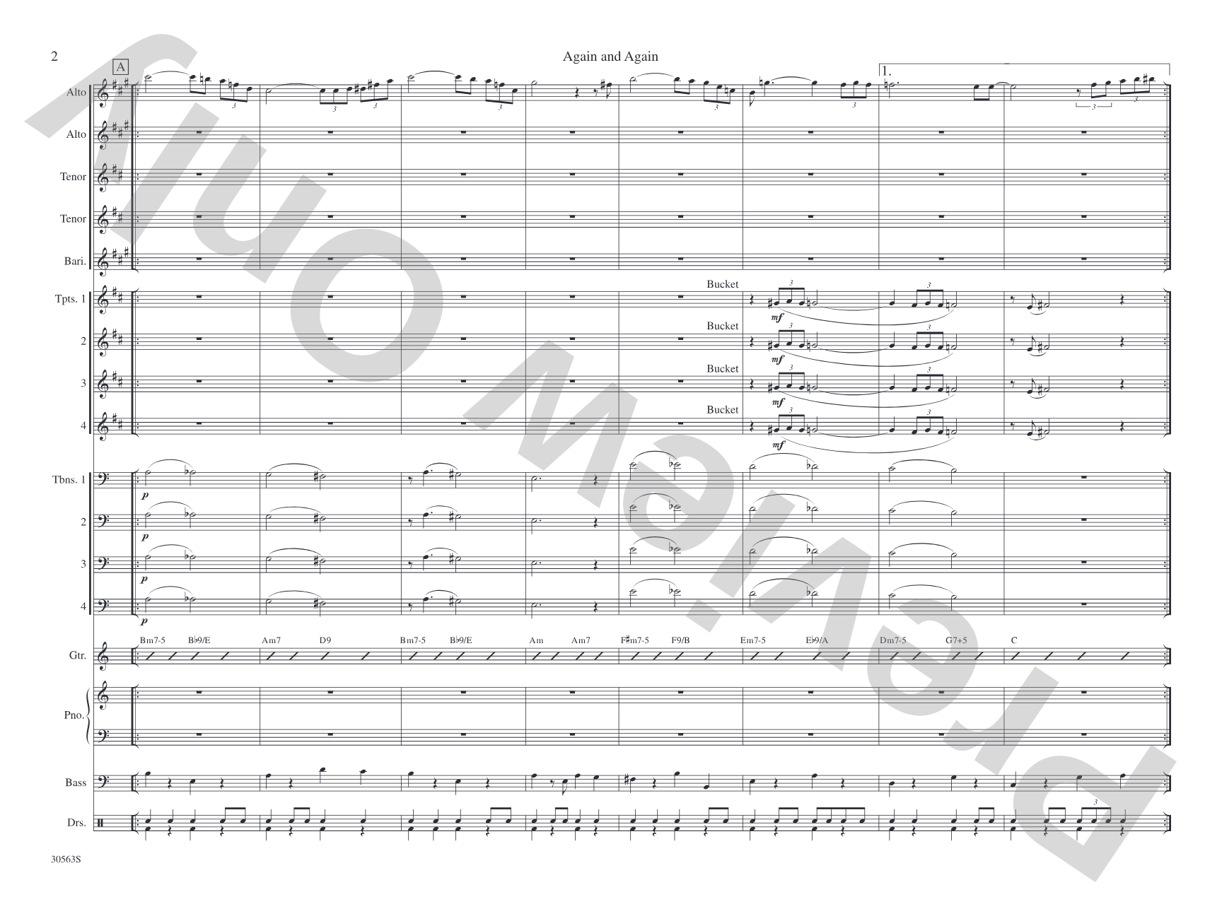 Again and Again: Jazz Ensemble Conductor Score & Parts