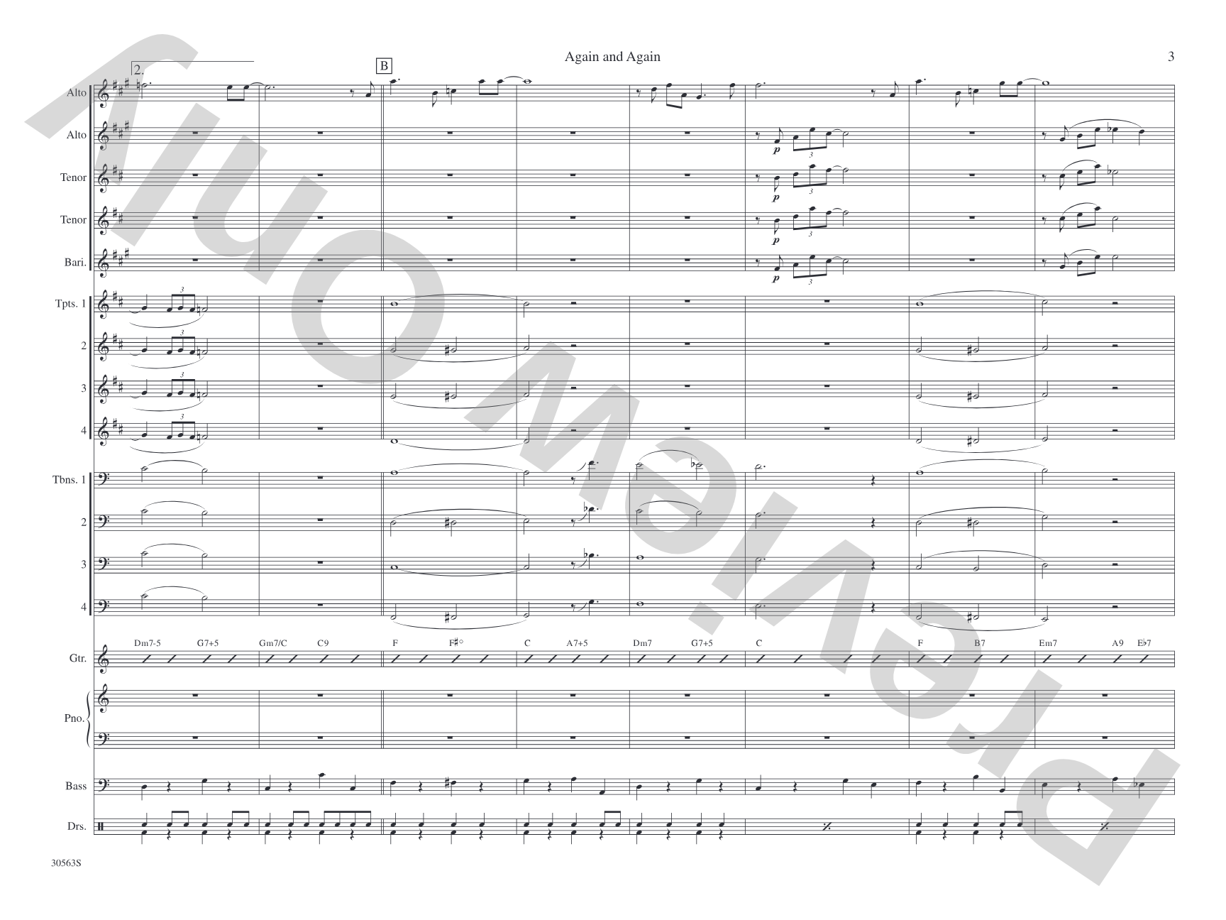 Again and Again: Jazz Ensemble Conductor Score & Parts